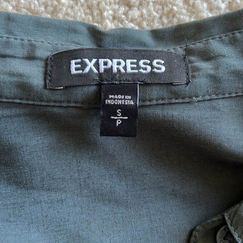 BOGO Express Dark Olive Green Button-Down Shirt - Picture 3 of 5